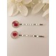 Floral Red Hair Slides